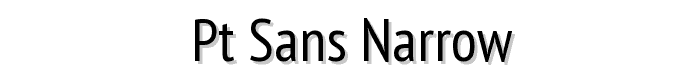 PT Sans Narrow font
